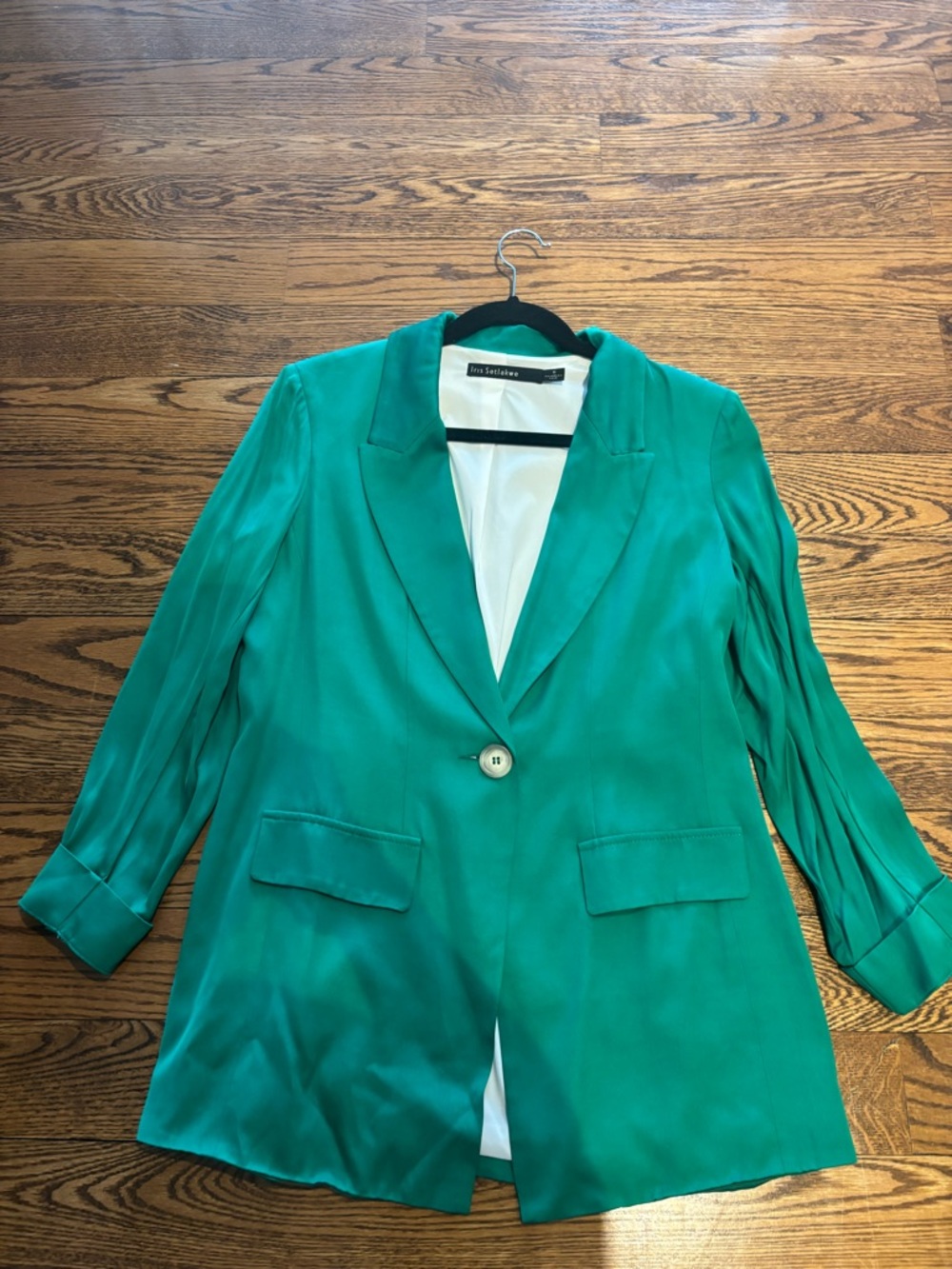 Iris Setlakwe Emerald Green Single-Button Blazer